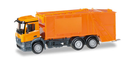 Mercedes-Benz Antos garbage truck, orange, undecorated,